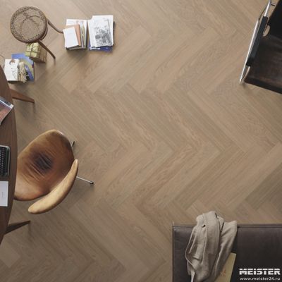 Паркетная доска Meister Дуб Гармония Жемчужный 8816 PS500R