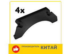 !АНАЛОГ! Technic, Panel Car Mudguard Arched #30 9 x 2 x 3 Straight Top, Black (42531) / 4 шт.