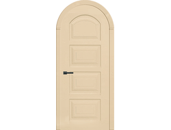 Радиусная глухая дверь Гранд 02 в цвете латте