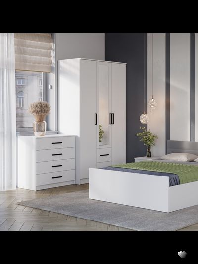 Фьюжн ШК-09 Шкаф 3-х створчатый Белый