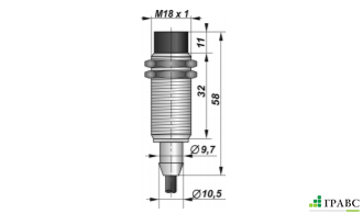 Индуктивный взрывозащищенный датчик SNI 16-8-D резьба М18х1