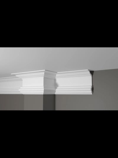 Потолочный плинтус DECOR-DIZAYN DD505, из дюрополимера, под покраску, ударопрочный, 2 метра