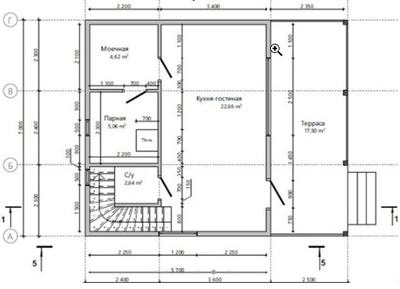 Двухэтажный каркасный дом с двумя спальнями 85м² (SK65)