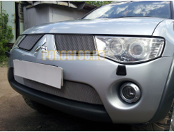 Защита радиатора Mitsubishi L200 2006-2010 chrome верх