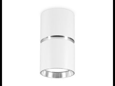 Ambrella светильник накладной спот MR16 GU10 max12W белый цилиндр 55x100 TECHNO SPOT TN213115 WH/CH