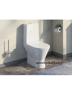 Унитаз - компакт Iddis Edifice Rimless EDIRDSEi24 Безободковый горизонтальный выпуск сиденье дюропласт EasyFix и SoftClose