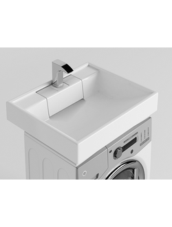 Раковина прямоугольная Акватон Рейн 60х50 над стиральной машиной 1A72103KRW010