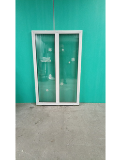 Бу1650-ОКНО ГЛУХОЕ  БУ ШИРИНА 980 ВЫСОТА 1630 ПРОФИЛЬ 60 ММ, 32 СП (ДВУХКАМЕРНЫЙ)