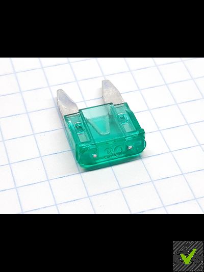 Предохранитель флажковый Mini 30A зеленый