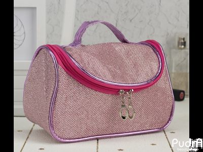 Косметичка-сумочка Блеск, отдел на молнии, зеркало, розовый