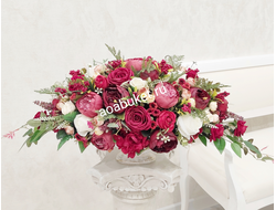 Композиция из искусственных цветов - Изабелла № УНС032 - можно купить в Москве