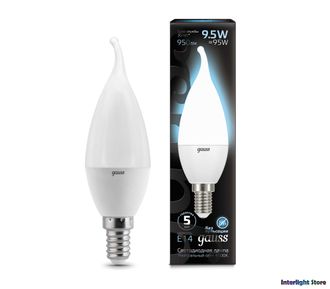 Gauss LED Candle Tailed 9.5w 840 E14