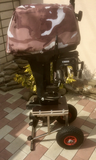 Разборная тележка для лодочного мотора,  захват АКП, Нержавеющая сталь.