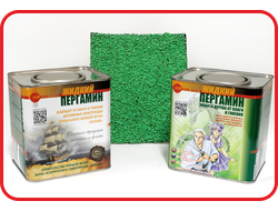 Комплект для декора и гидрофобизации венцов сруба. Зелёный светлый.