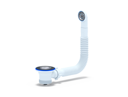 Выпуск 1 1/2" с гибким  вертик-м круглым переливом АНИ пласт N120S  [98400]