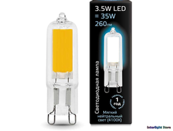 Gauss LED T13 3.5w 840 AC220-240v G9