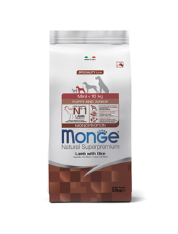 Корм Monge Mini для щенков мелких пород с ягнёнком 2,5 кг