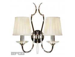 Настенный светильник iLamp Charm W2508-2 Никель+беж