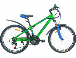 Pioneer Captain 24" ( 21 скорость, V-brake)(green-blue)