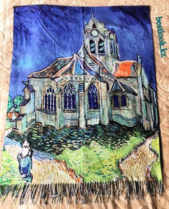 Палантин с картиной Винсента Ван Гога &quot;Церковь в Овере&quot;