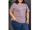 Женская футболка  из хлопка БОЛЬШОГО размера Арт. 4994-8986 (цвет сиреневый)  Размеры 56-80