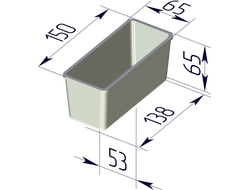 Хлебная форма 150 х 65 х 65 мм
