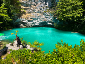 Золотое КОЛЬЦО Абхазии.  Новый Афон монастырь + пещеры + озеро Рица + Голубое озеро + Пицунда + храм VI века Лыхны. Трансфер до р. Псоу.