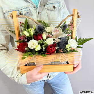 Цветы в деревянном ящике «Zанетти» фото5
