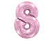Фольгированная цифра - Розовая матовая