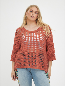 Стильный джемпер для полных женщин