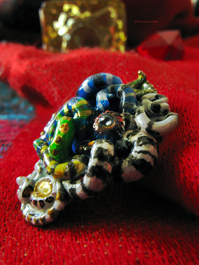 Коралловый Риф, Сказка Океании. Морская брошь из термоглины (волшебные украшения в морском стиле)