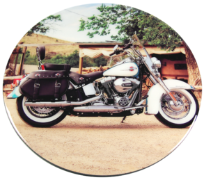 Harley Davidson Motorcycle Digital Print with T-Mold Edge