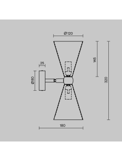 Настенный светильник (бра) Vesper, MOD108WL-02GB