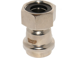 Переходник ROMMER с накидной гайкой ВПр-ВР, 22х3/4 из нержавеющей стали прессовой