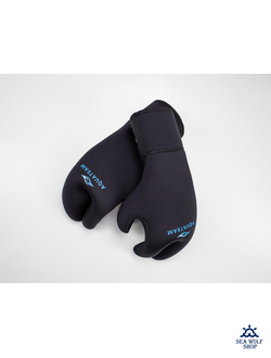 Рукавицы неопреновые 9мм AquaTeam 3х-палые ОП р.L