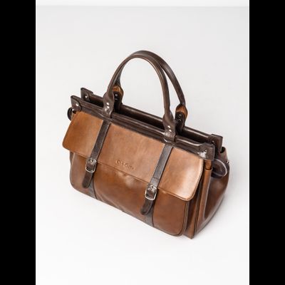 Кожаная дорожная сумка Tivoli Premium brown (арт. 4049-63)