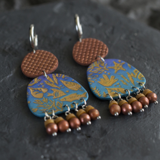 серьги "Лето. Море. тип 4"