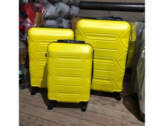 Комплект из 3х чемоданов Top Travel ABS S,M,L желтый