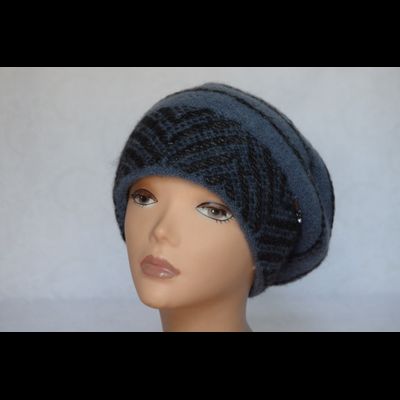 Голубой берет для женщин Vizio Италия 5854 вязаный