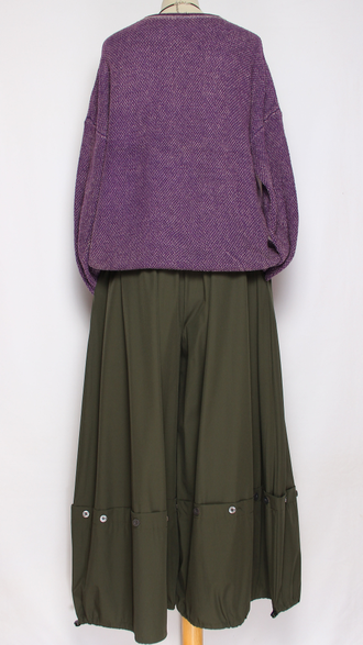 ДЖЕМПЕР ХЛОПОК "ВАРЕНЫЙ ЗАПЛАТКА" сирень, винный до р.54