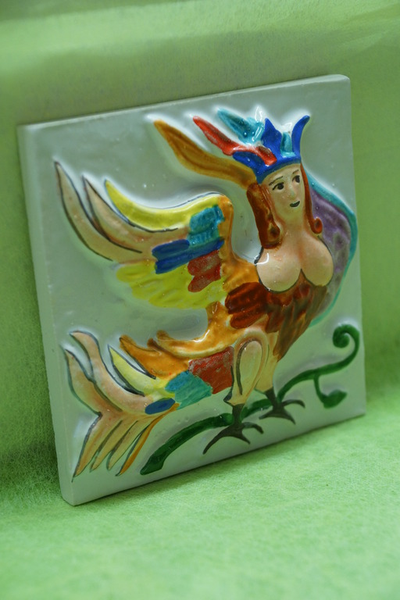 Гамаюн (изразцовая плитка)