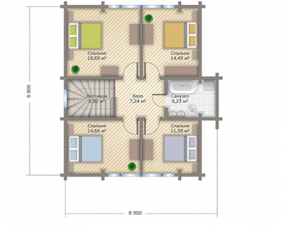 Дом из профилированного бруса ПБ-23, 180 м2
