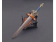 Модель № CS82: уменьшенная копия меча короля Ллейна Ринна из вселенной &quot;World of Warcraft&quot;  на подставке и с брелоком