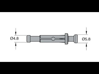 Дюбель двойной SYSTEM 6 (для плиты 16 мм)
