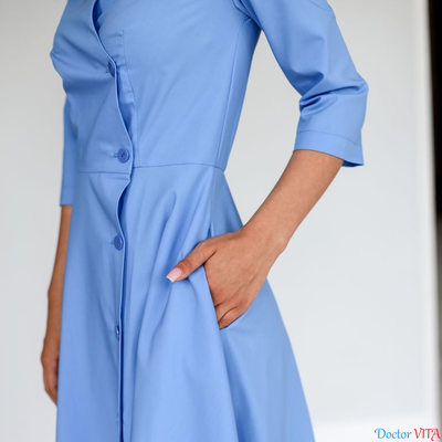 ПЛАТЬЕ DOCLIKE DL317 голубое