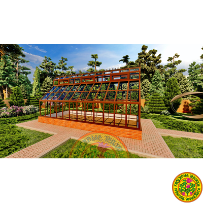 Базовая комплектация теплицы ЙОРКШИР L размером 3500 х 8000 мм