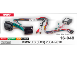 Комплект проводов для подключения Android ГУ (16-pin) / Power + Speakers + 2RCA + CANBUS  BMW	 X3  16-048, 1426