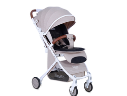 Коляска прогулочная Nuovita Giro Lux Beige, Bianco/Бежевый, Белый