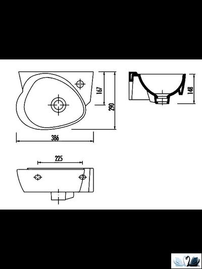 Раковина Creavit Cocuk CK035-00CB00E-FF00 380 х 300 мм с детским декором