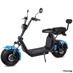 Электроскутер Citi coco x7 PRO 20 ah 2000w Милитари синий